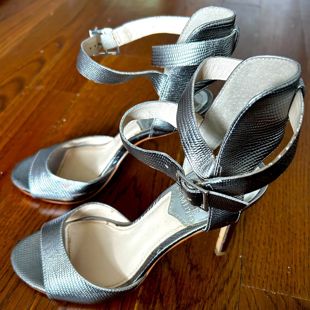 Vince Camino Silver Heeled Sandals